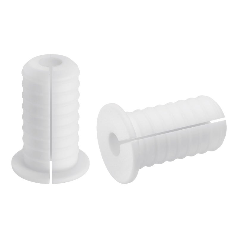 uxcell 2Pcs Wall Grommets 3/4 Inch 19mm Silicone Anti-Slip Wall Pass Through Cable Bushing Feed Through Grommets Ethernet Cable Routing Kit, White - Image 1
